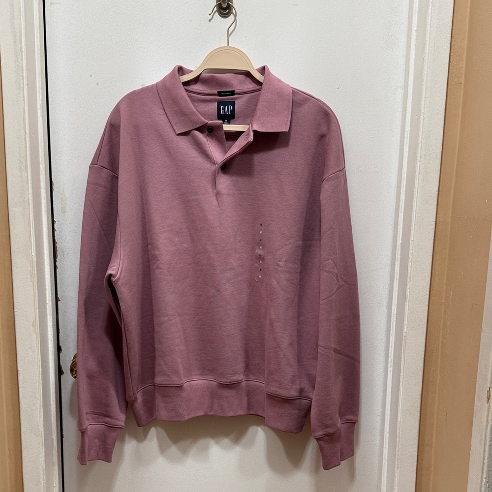 GAP Dusty Rose Polo Sweatshirt